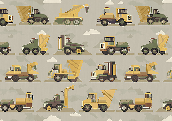 Construction Crew, Tarmac - Roller Blind - Image 6